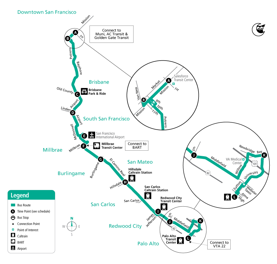 Route 397 OWL Map 11-17-2024