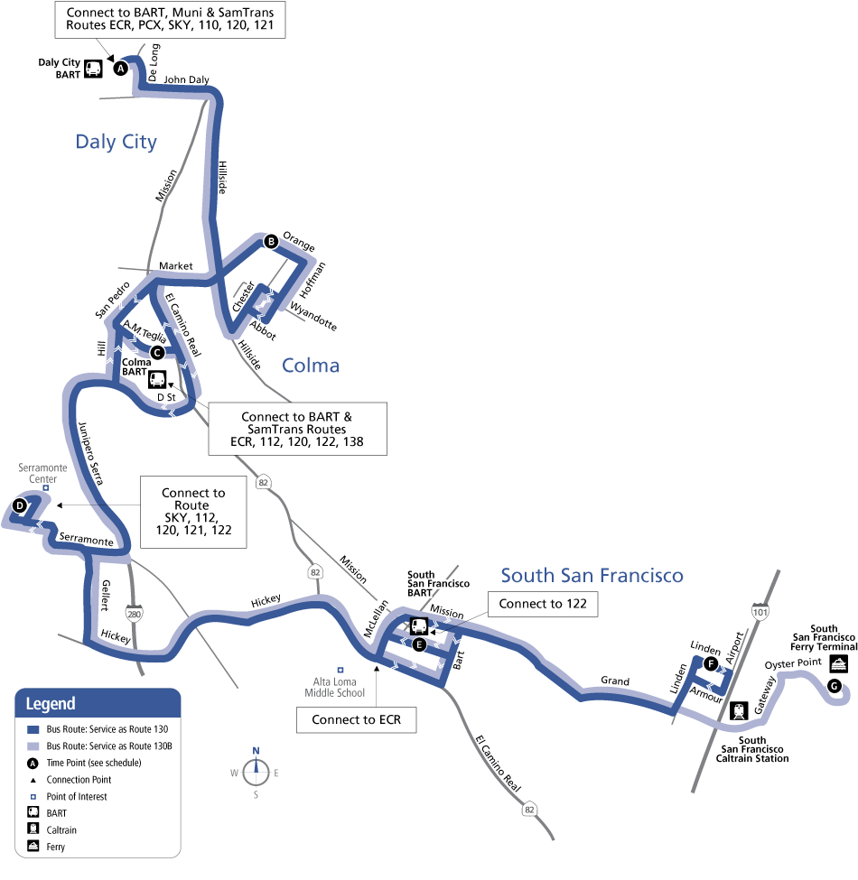 Route 130_130B Map  