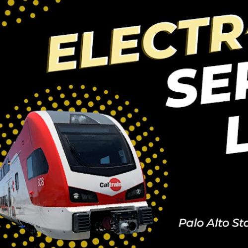 Ad for Caltrain Electric Service Launch Party on September 21