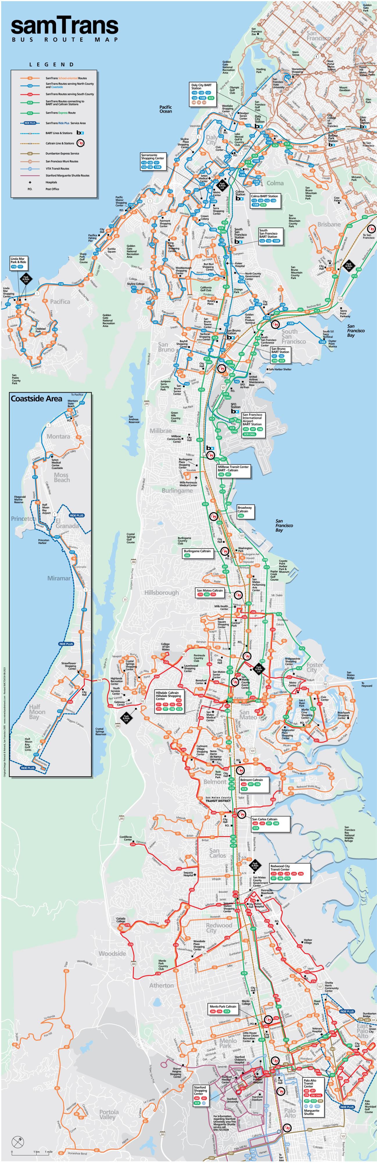 SamTrans System Map | SamTrans